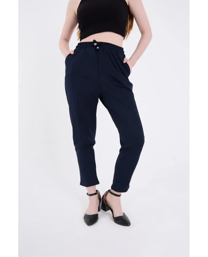 Kadın Tam Kalıp Basic Eşofman Pantolon - Lacivert