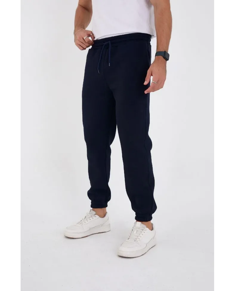 ERKEK Kışlık Üç İplik Lastikli Eşofman Pantolon - Lacivert Somersan Giyim | Kadın, Erkek ve Çocuk Moda