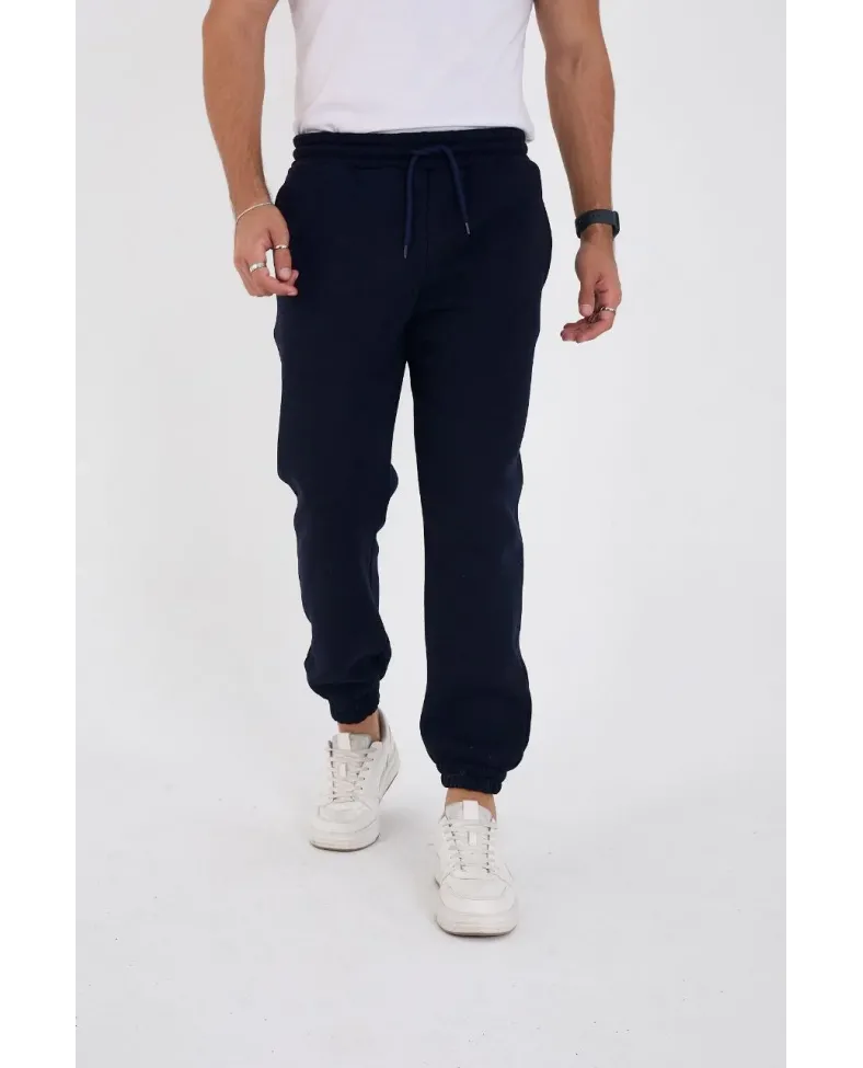 ERKEK Kışlık Üç İplik Lastikli Eşofman Pantolon - Lacivert Somersan Giyim | Kadın, Erkek ve Çocuk Moda