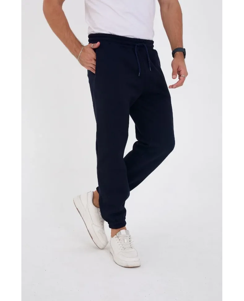 ERKEK Kışlık Üç İplik Lastikli Eşofman Pantolon - Lacivert Somersan Giyim | Kadın, Erkek ve Çocuk Moda