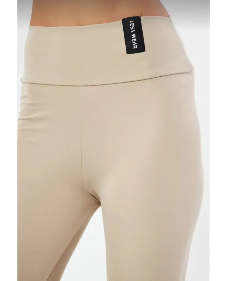 Kadın Kışlık Yüksek Bel Toparlayicı ve Sıkılaştırıcı Likralı Şardonlu Tayt - Bej Somersan Giyim | Kadın, Erkek ve Çocuk Moda