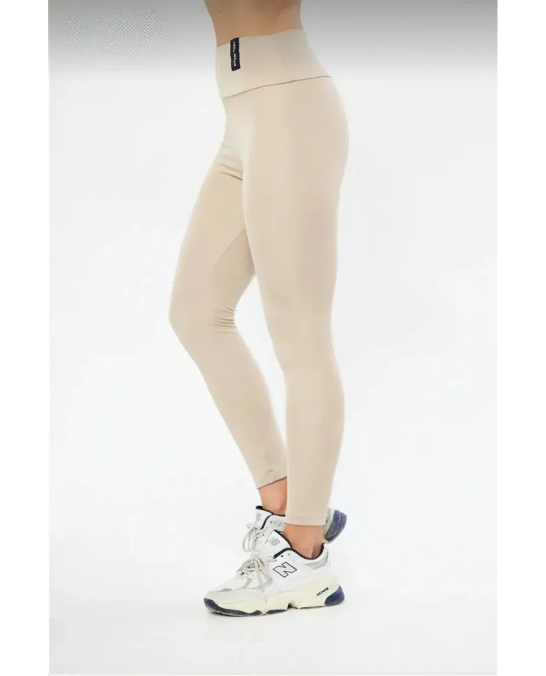 Kadın Kışlık Yüksek Bel Toparlayicı ve Sıkılaştırıcı Likralı Şardonlu Tayt - Bej Somersan Giyim | Kadın, Erkek ve Çocuk Moda