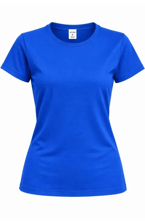 Kız Çocuk Basic Bisiklet Yaka Kısa Kollu Slim Fit Yazlık Tişört