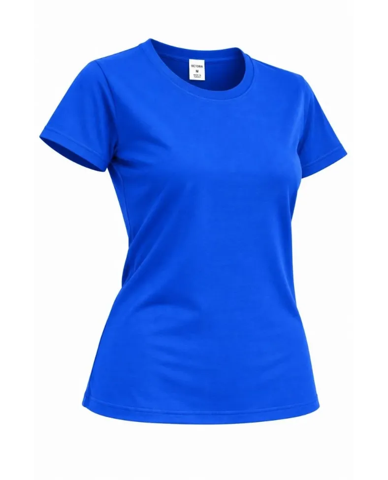 Kız Çocuk Basic Bisiklet Yaka Kısa Kollu Slim Fit Yazlık Tişört