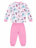 Kız Çocuk Premium Penye Kedi Desenli Uzun Kollu Pijama Takımı 2-11 Yaş - Pembe