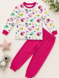 Kız Çocuk Premium Penye Koala Desenli Uzun Kollu Pijama Takımı 2-11 Yaş - Fuşya