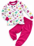 Kız Çocuk Premium Penye Koala Desenli Uzun Kollu Pijama Takımı 2-11 Yaş - Fuşya