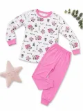 Kız Çocuk Premium Penye Koala Desenli Uzun Kollu Pijama Takımı 2-11 Yaş - Pembe
