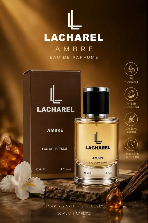 LACHAREL Ambre Eau De Parfum 50 ML Vanilyalı Amber ve Sıcak Baharatlı Parfüm