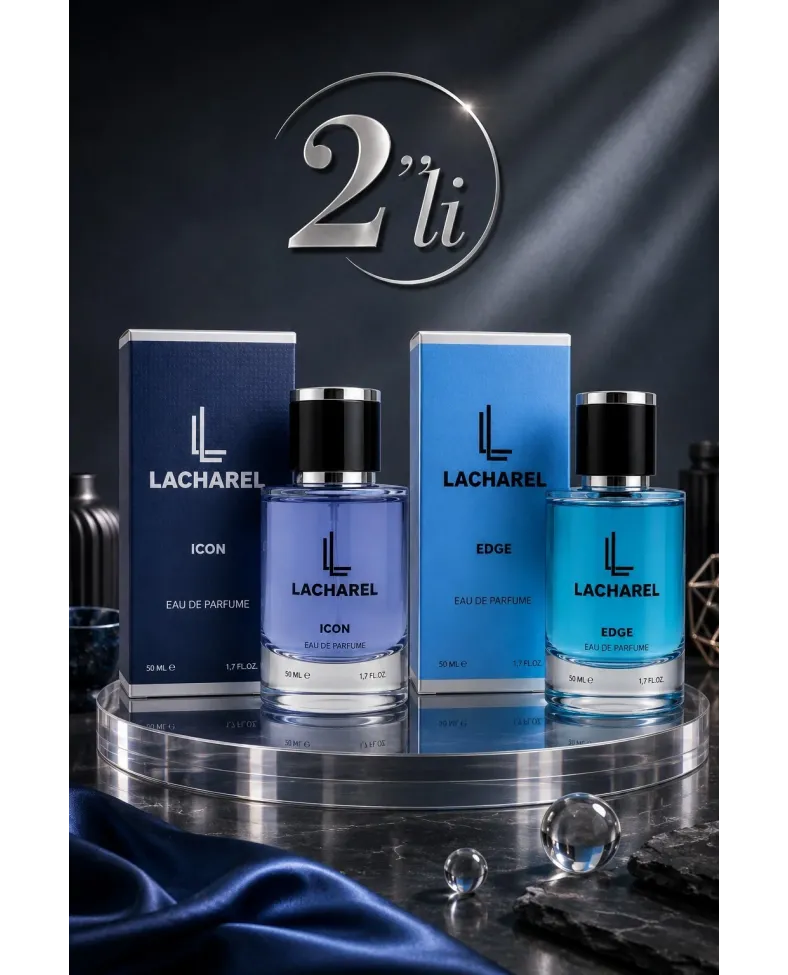 LACHAREL Icon ve Edge 2'li Erkek Parfüm Seti Eau De Parfum 2x50 ML