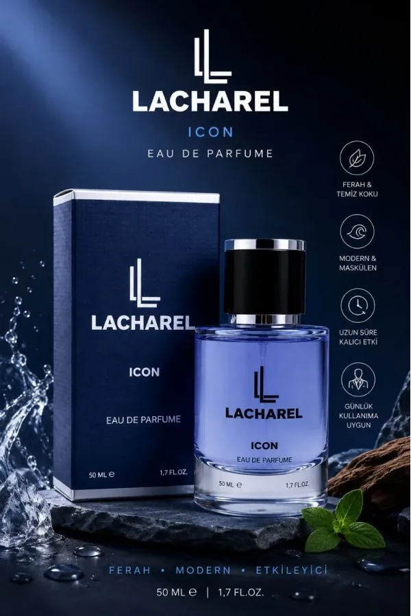 LACHAREL Icon ve Aura 2'li Erkek Parfüm Seti Eau De Parfum 2x50 ML