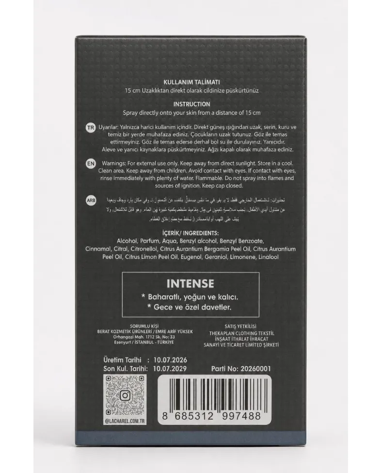 LACHAREL Intense ve Ambre 2'li Kadın Parfüm Seti Eau De Parfum 2x50 ML