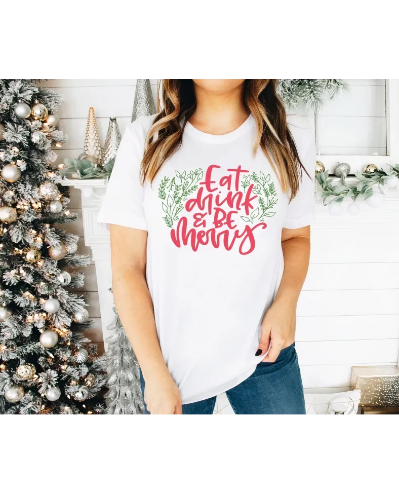 Noel İçin Özel Tasarım T-shirt - Beyaz