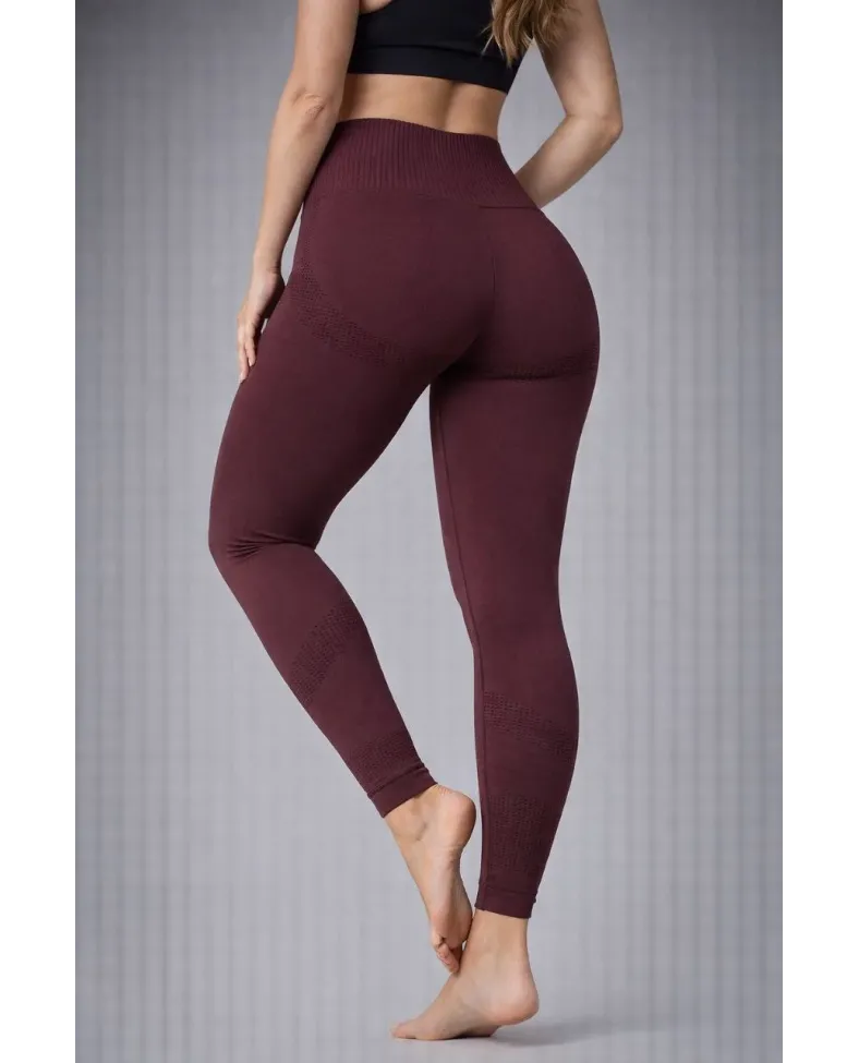 Nonofit Kadın Yüksek Bel Full Extra Toparlayıcı Likralı Ön Arka ve Bilek Desenli - Bordo