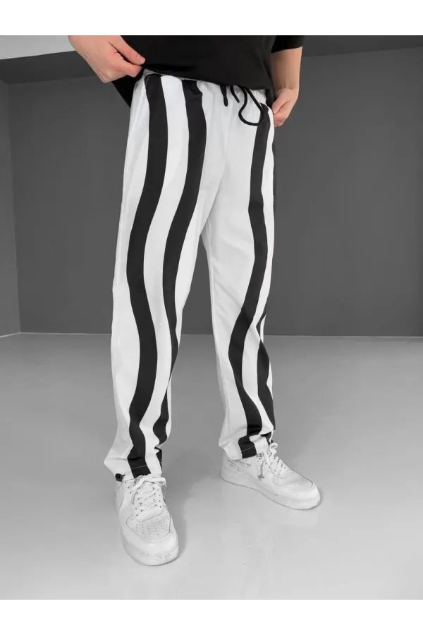 Paraşüt Kumaş Eşofman - Beyaz