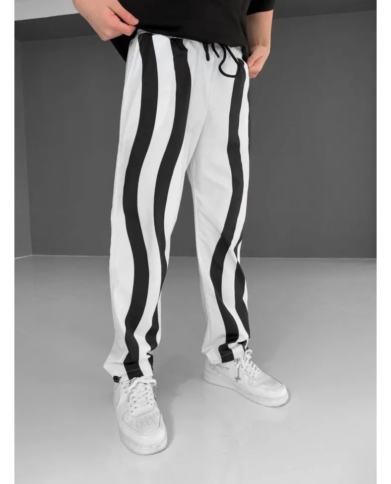 Paraşüt Kumaş Eşofman - Beyaz