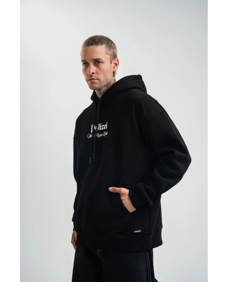 Erkek Double Oversize Kapüşonlu Sweatshirt 3 İplik Pamuklu Göğüs Nakışlı Premium Kalite