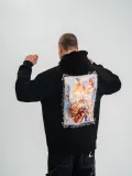 Erkek Double Oversize Kapüşonlu Sweatshirt 3 İplik Pamuklu Göğüs Nakışlı Premium Kalite