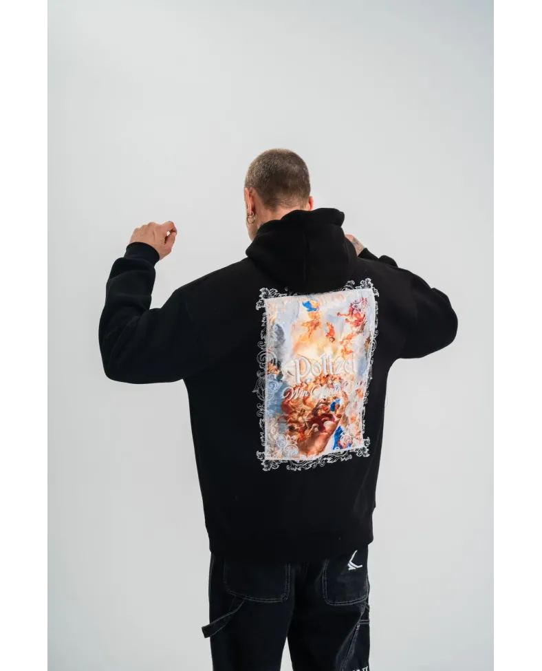 Erkek Double Oversize Kapüşonlu Sweatshirt 3 İplik Pamuklu Göğüs Nakışlı Premium Kalite