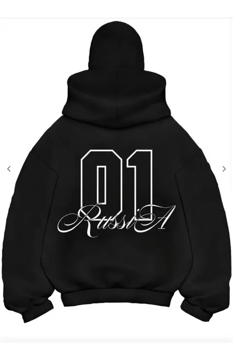 Samuray Ninja Çift Kapşonlu ZIP Fermuarlı Kanguru Çepli Tam Fermuarlı ön Arka - Siyah