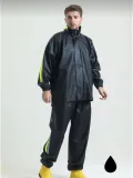 Tam Kalıp Motorcu Kurye Su Gecirmez Yağmurluk Takım - Siyah