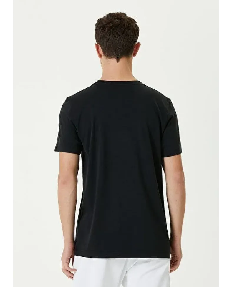 ERKEK Basic Bisiklet Yaka Regular T-Shirt - Siyah