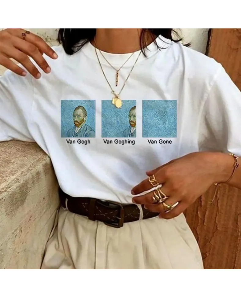 Kadın Baskılı Oversize T-Shirt - Beyaz