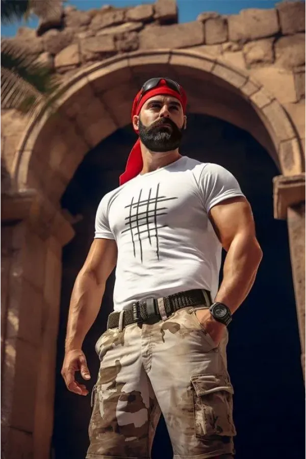 ERKEK Bisiklet Yaka Baskılı Oversize T-Shirt - Beyaz