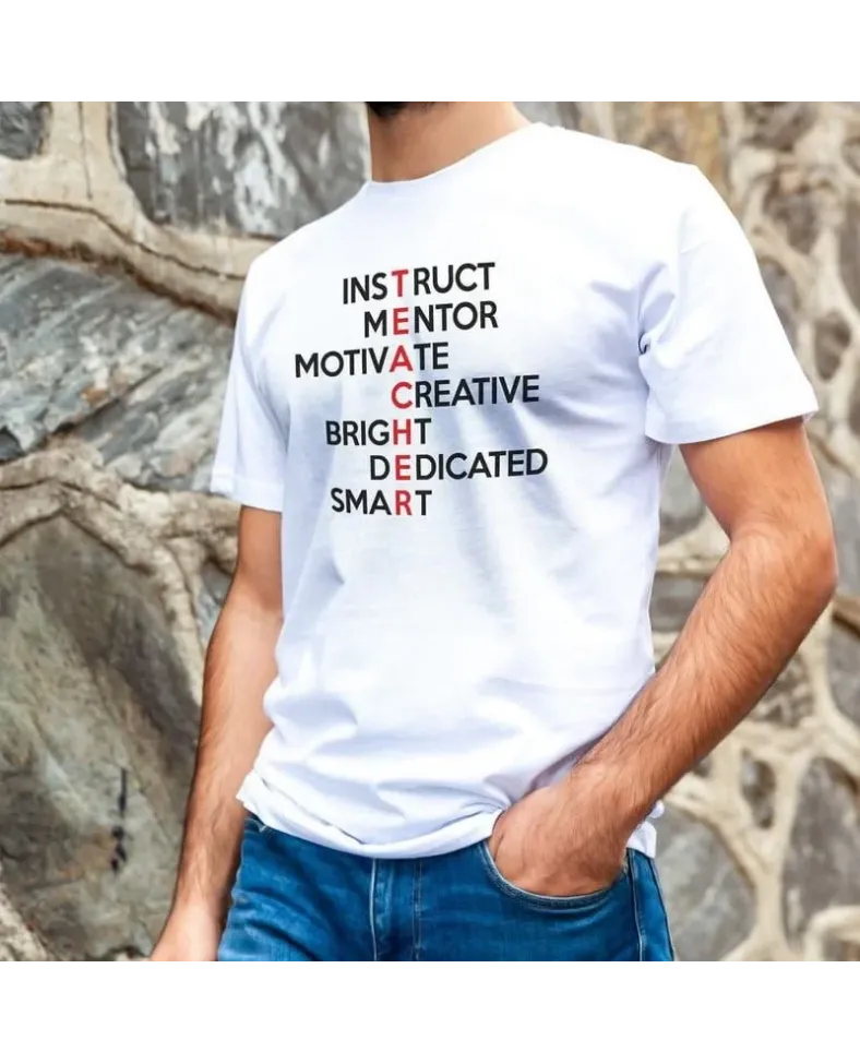 Erkek  Bisiklet Yaka Baskılı Oversize T-Shirt - Beyaz