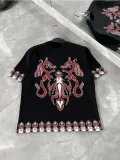 Erkek  Kısa kol  Bisiklet Yaka Baskılı Oversize T-Shirt - Siyah