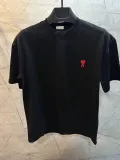 Erkek Kısa Kol Tişört Bisiklet Yaka KALP Baskılı Oversize T-Shirt - Siyah