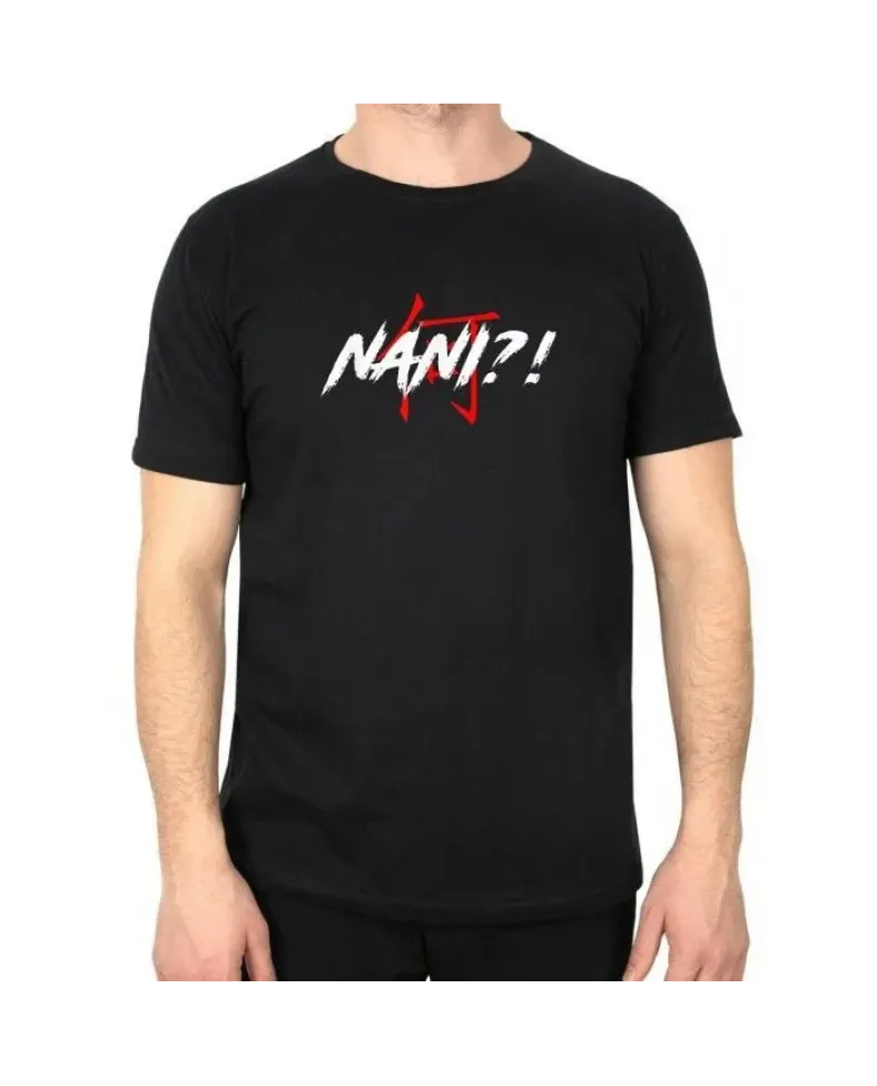 Erkek  Bisiklet Yaka Baskılı Oversize T-Shirt - Siyah