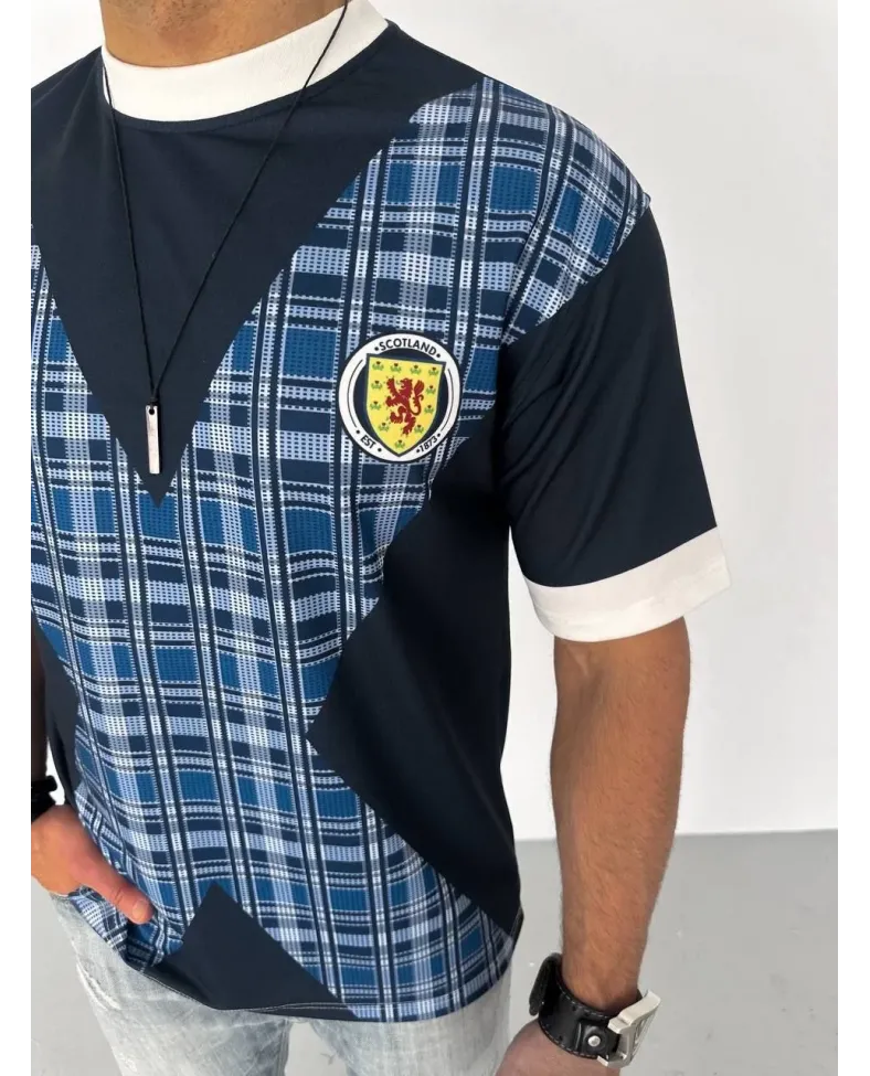 ERKEK Bisiklet Yaka Baskılı Oversize T-Shirt - Siyah