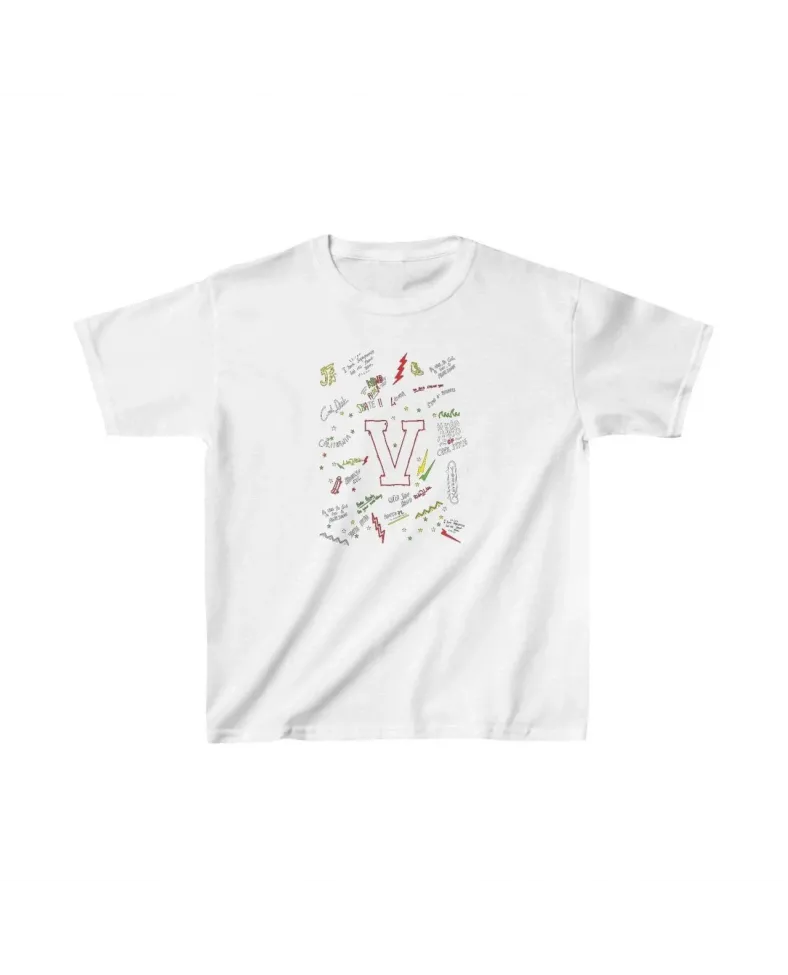 Unisex Çocuk Baskılı T-Shirt - Beyaz