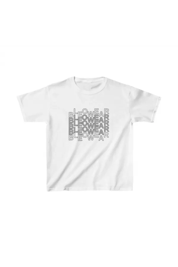 Unisex Çocuk Baskılı T-Shirt - Beyaz