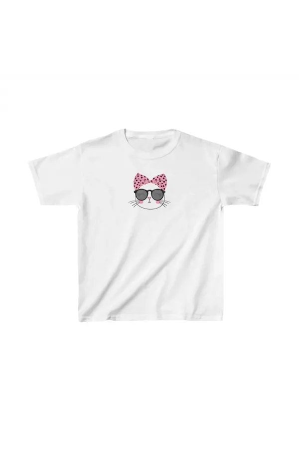 Unisex Çocuk Baskılı T-Shirt - Beyaz