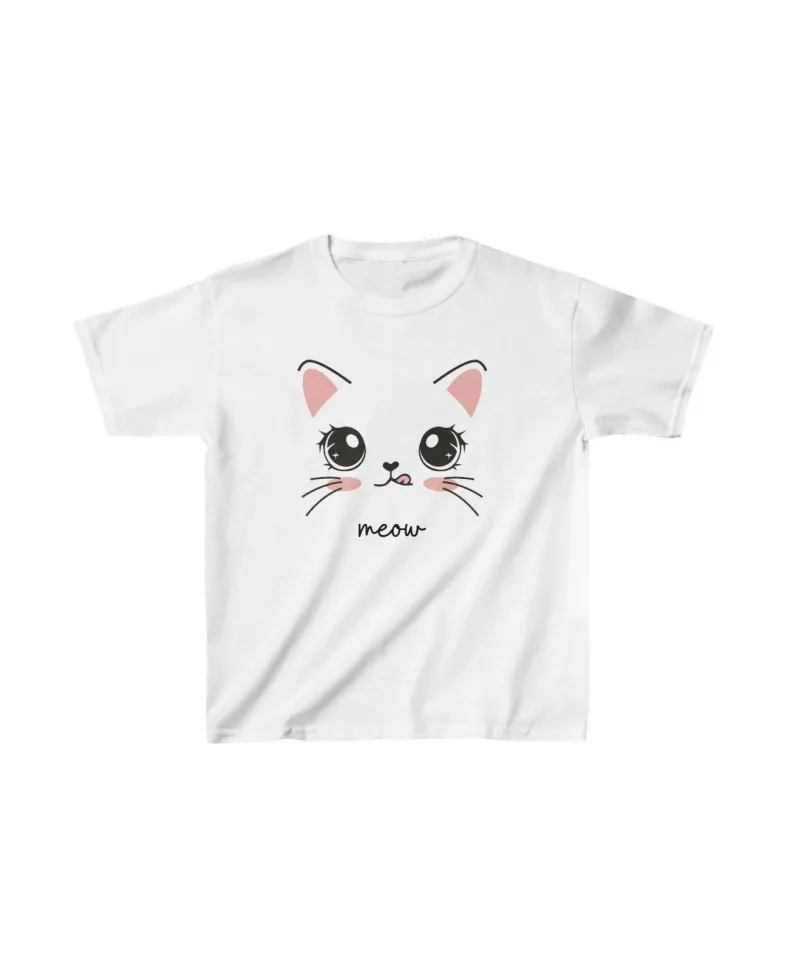 Unisex Çocuk Baskılı T-Shirt - Beyaz