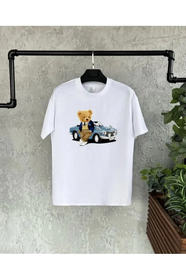 Unisex Çocuk Baskılı T-Shirt - Beyaz