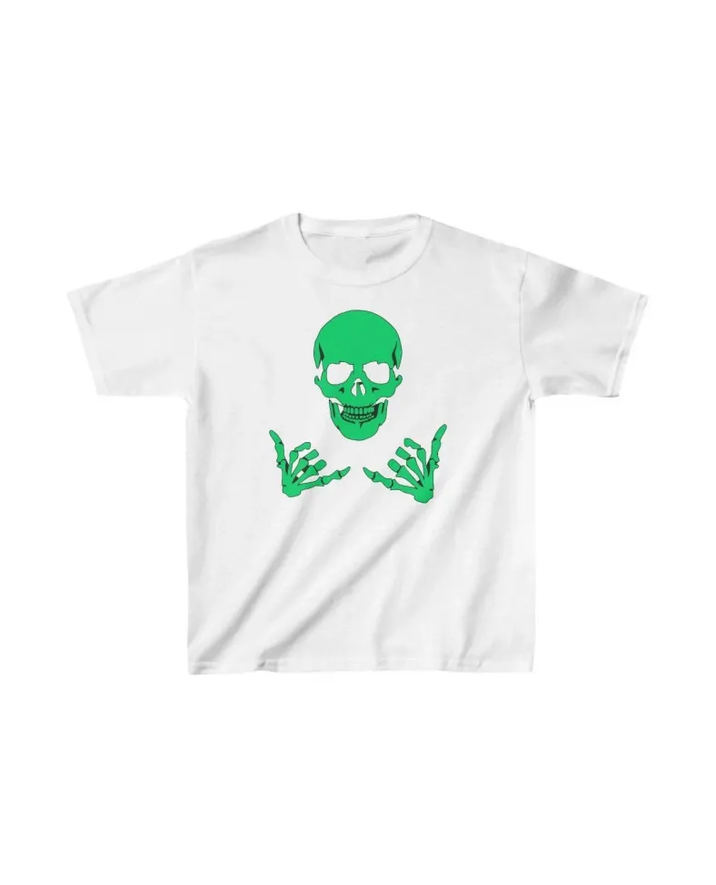 Unisex Çocuk Baskılı T-Shirt - Beyaz