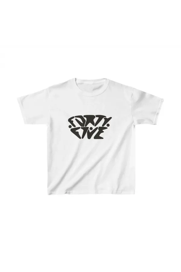 Unisex Çocuk Baskılı T-Shirt - Beyaz