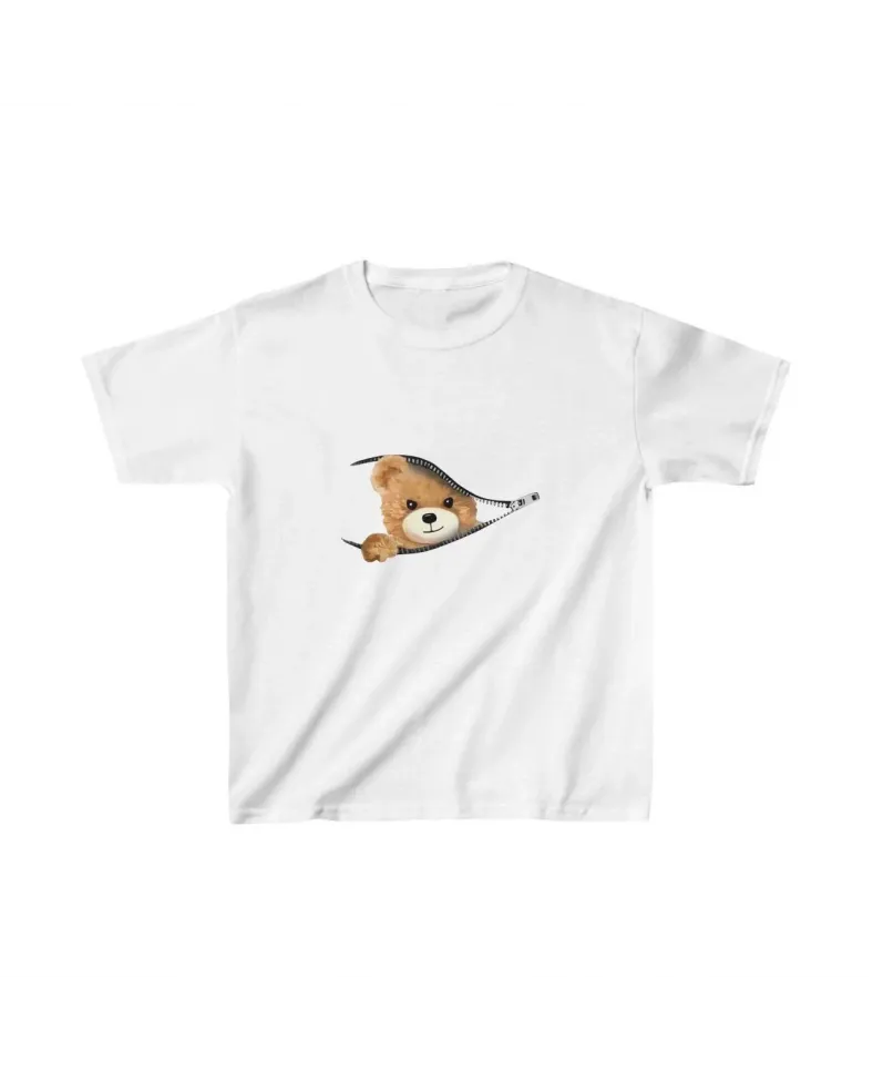 Unisex Çocuk Baskılı T-Shirt - Beyaz