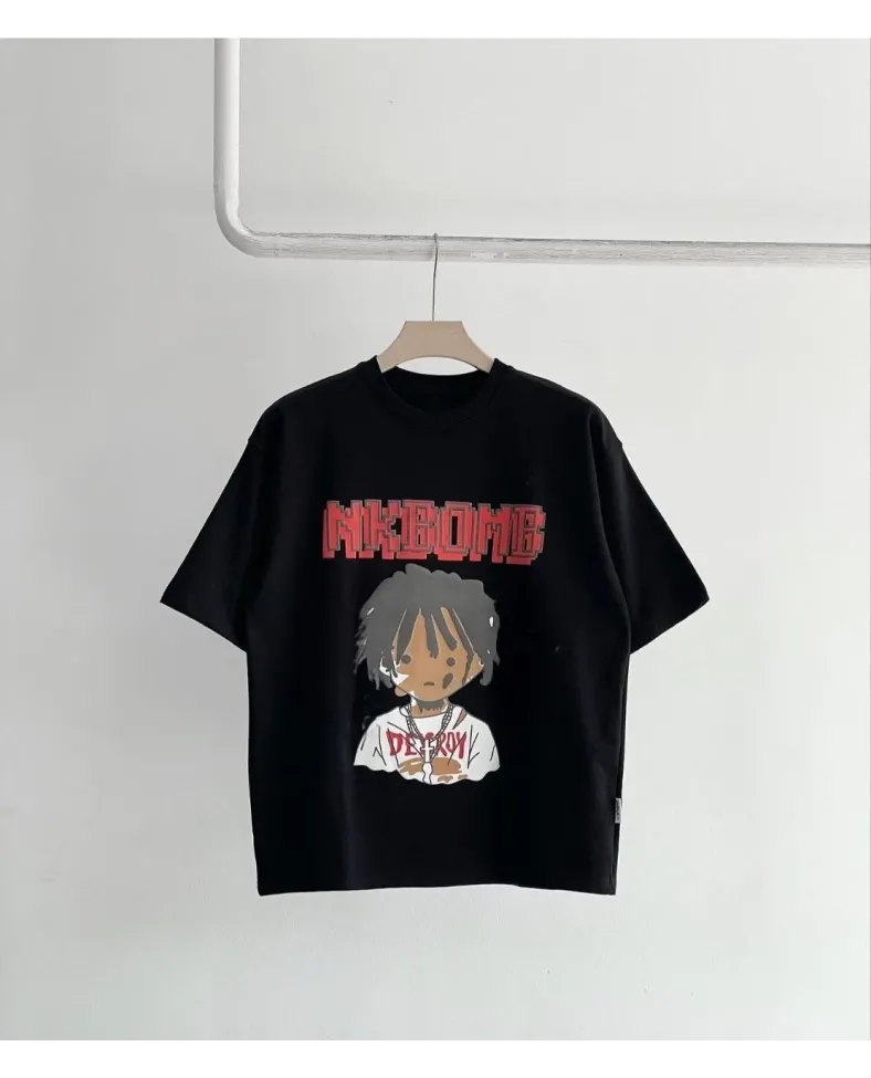 Unisex Çocuk Baskılı T-Shirt - Siyah