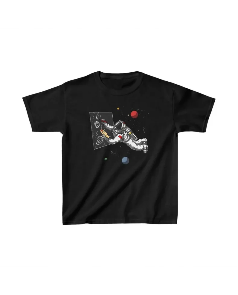 Unisex Çocuk Baskılı T-Shirt - Siyah