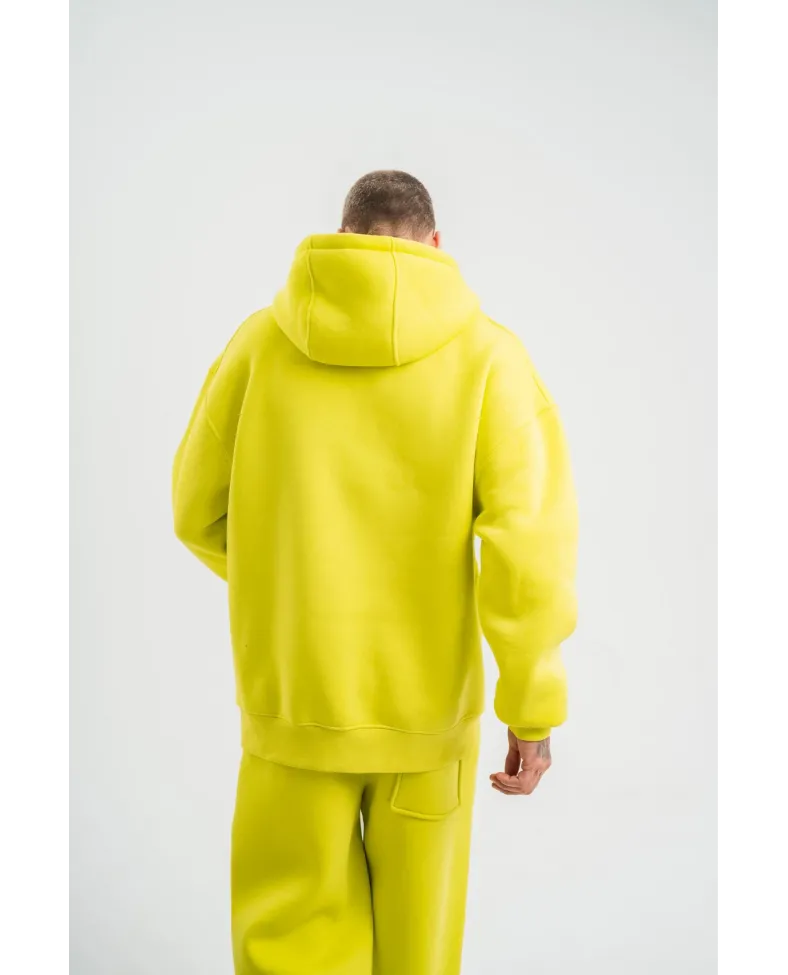 ERKEK Double Oversize Kapşonlu SweatShirt - Sarı