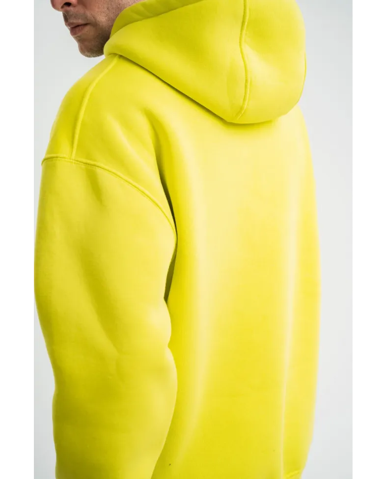 ERKEK Double Oversize Kapşonlu SweatShirt - Sarı