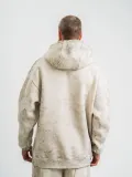 ERKEK Double Oversize Kapşonlu Yıkamalı SweatShirt - Krem