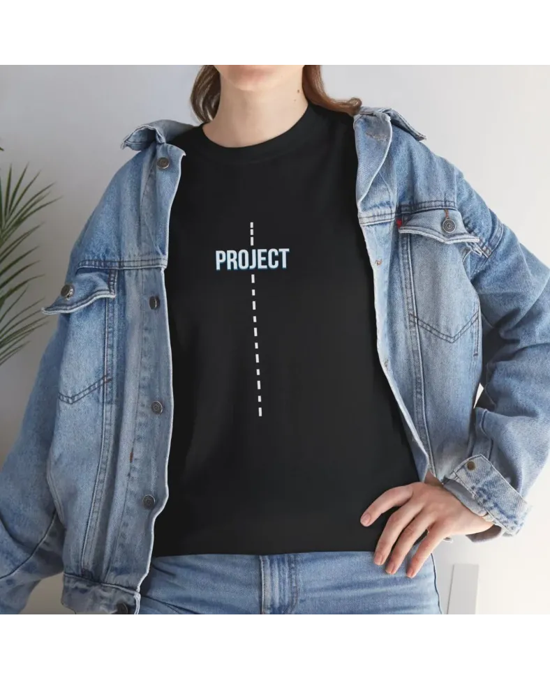 Kadın Bisiklet Yaka Baskılı T-Shirt - Siyah