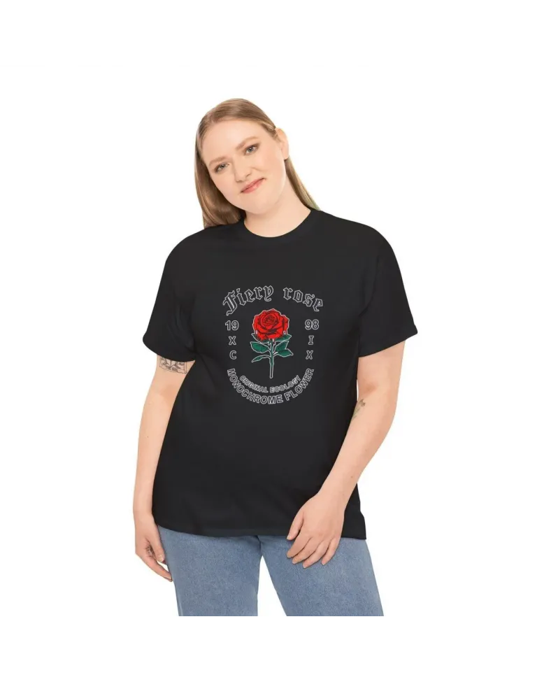 Kadın Bisiklet Yaka Baskılı T-Shirt - Siyah