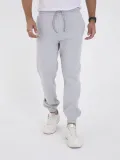 ERKEK Kışlık Üç İplik Lastikli Eşofman Pantolon - Gri