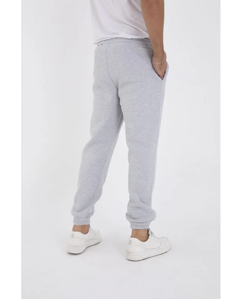 ERKEK Kışlık Üç İplik Lastikli Eşofman Pantolon - Gri